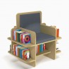 Fauteuil bibliothèque pour stocker jusqu'à 300 livresL