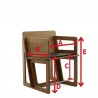 Dining chair Aero, with footrest, made to measure
