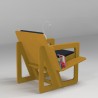 The yellow bookshelf chair, tailor-cut for comfort
