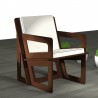 Fauteuil de jardin Spacio sur mesure avec coussin gris clair