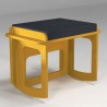 Rocking legrest as an option for a made-to measure armchair