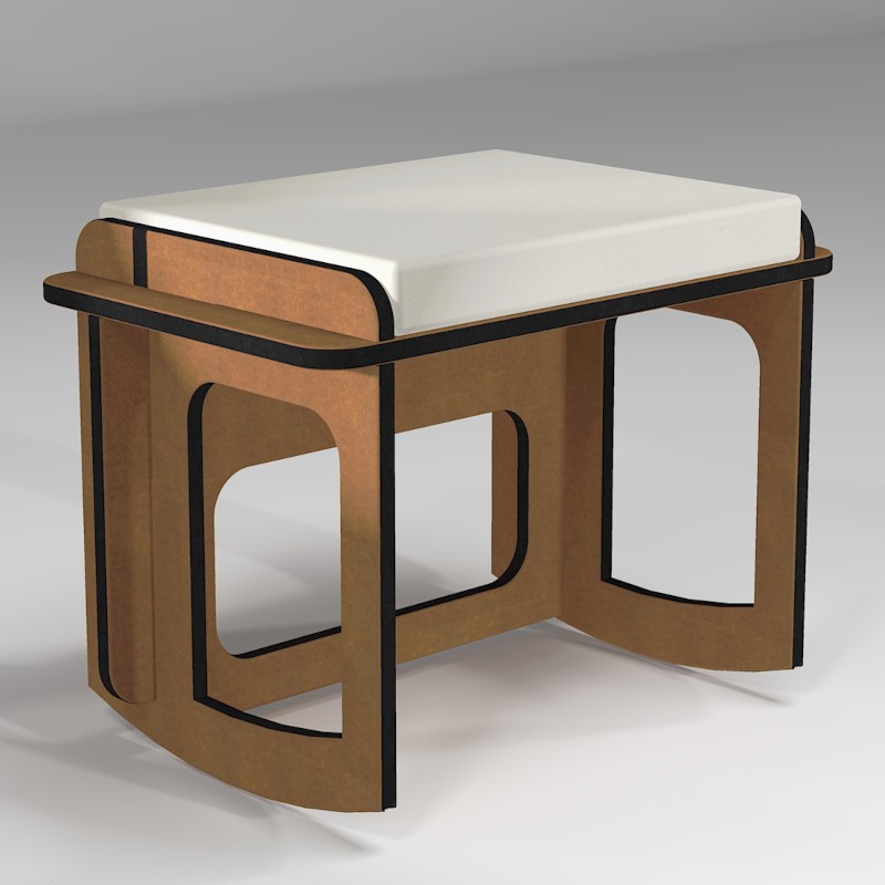 Rocking stool to improve sitting posture