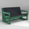 Canapé vert, fabrication sur-mesure, pour intérieur ou extérieur
