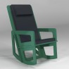 The mint green rocking chair with high backrest