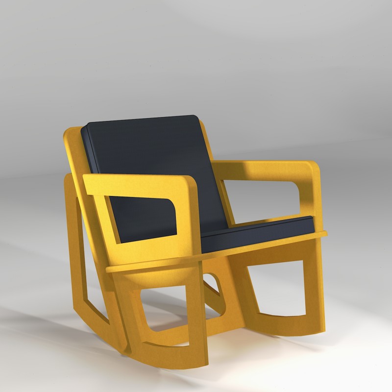 The yellow rocking chair