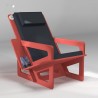 The red bookshelf chair with headrest, tailor-made for small, medium or tall people