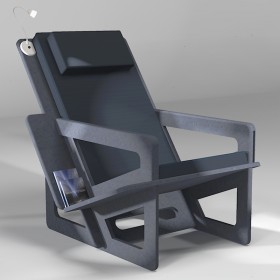 Dark grey bookshelf chair...