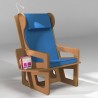 Bergère à oreilles avec des coussins bleus