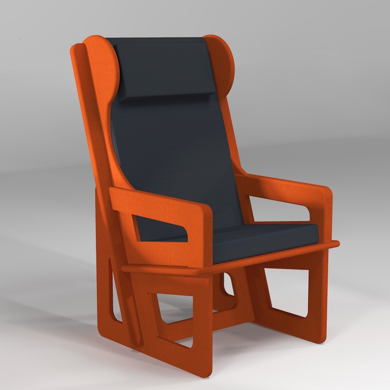 Bergère à oreilles orange, fabrication en fonction de vos mensurations