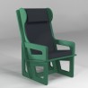 Wingback chair mint green, made to measure for comfort and ergonomy