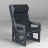 Bergère à oreilles gris foncé, fabrication en fonction de vos mensurations