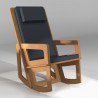 Fauteuil à bascule d'intérieur sur-mesure avec dossier haut