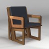 Activity armchair for indoor use black cushion