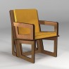 Fauteuil d'activité d'intérieur sur-mesure avec coussin jaune