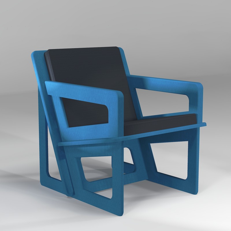 Fauteuil bleu dossier mi-hauteur, taillé sur-mesure pour prendre soin de votre dos