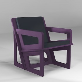 Fauteuil violet dossier mi-hauteur, taillé sur-mesure pour prendre soin de votre dos