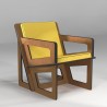 Fauteuil pour le dos avec coussin jaune