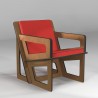 Backcare armchair made to measure red cushion