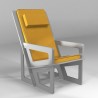 Backcare armchair made to measure, high backrest with a headrest